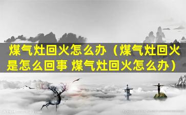 煤气灶回火怎么办（煤气灶回火是怎么回事 煤气灶回火怎么办）